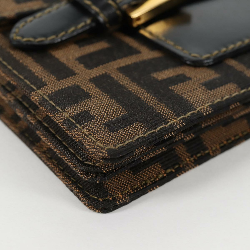 【日本直送】FENDI Zucca 帆布單肩包 黑棕色 正品 142299V-14