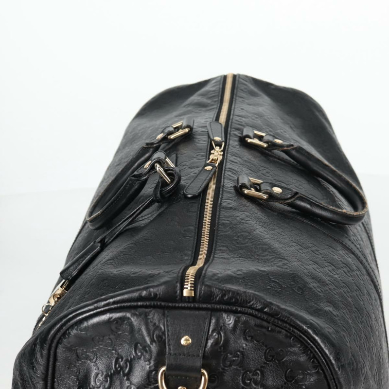 【日本直送】GUCCI GG 帆布 Guccissima 波士頓包 皮革 黑金色 206500 正品 141974V-5