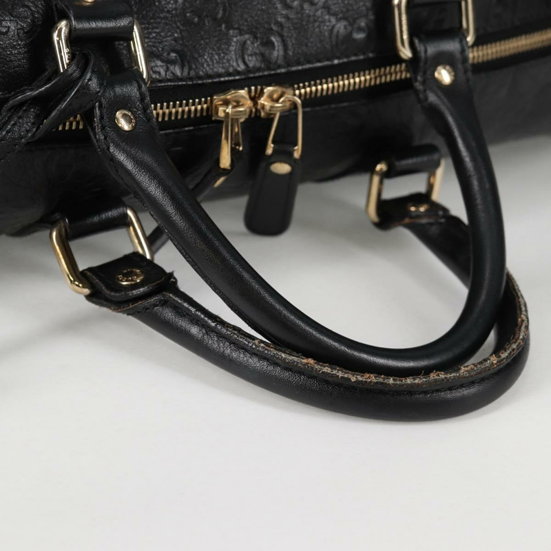 【日本直送】GUCCI GG 帆布 Guccissima 波士頓包 皮革 黑金色 206500 正品 141974V-6