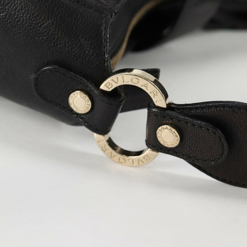【日本直送】BVLGARI 肩背包 皮革 黑金 正品 142010V-7