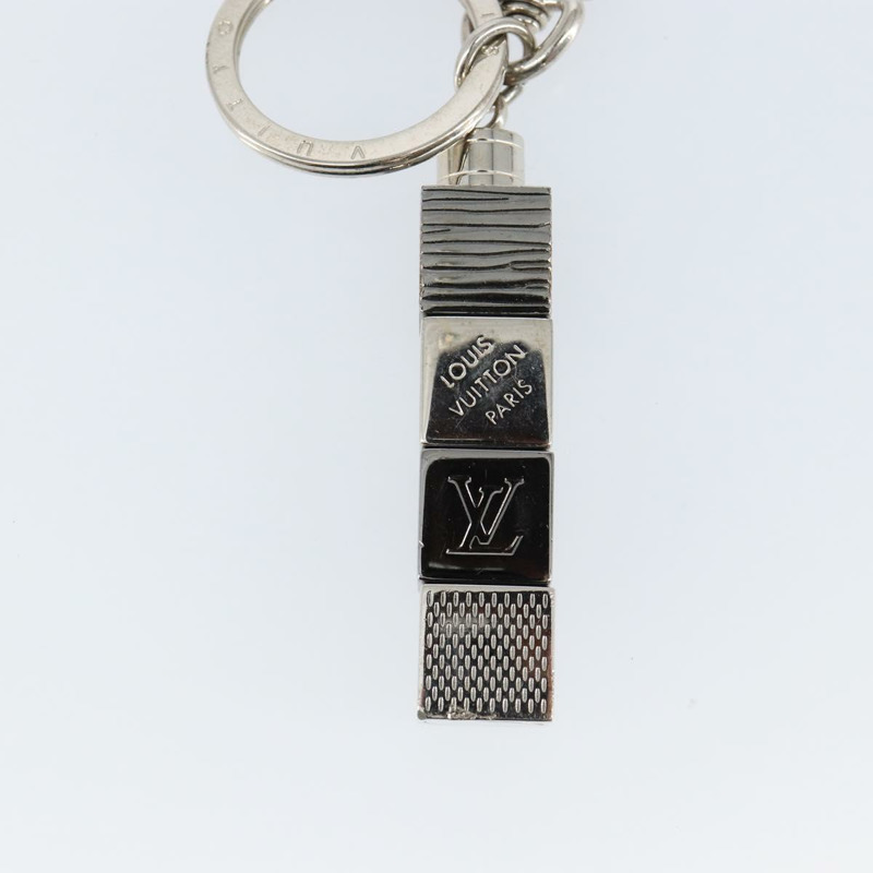 【日本直送】LOUIS VUITTON Porte Cles Cube Charm 金屬銀色 M67142 LV Authentic 143174V-3