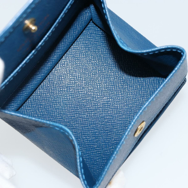 【日本直送】路易威登 Epi Porte Monnaie Boite 零錢包藍色 M63695 LV 正品 143153V-8