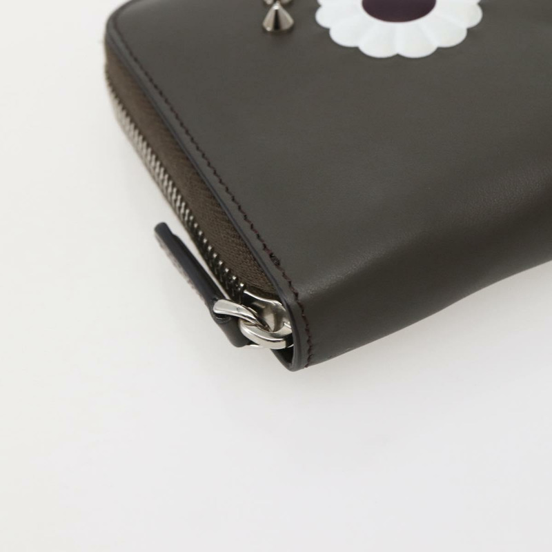 【日本直送】FENDI Hypnotize 長版皮夾 皮革 灰色 正品 142443M-14