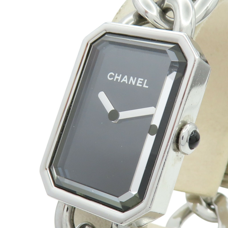黑色錶盤 不鏽鋼 鍊帶 PREMIERE 腕錶【CHANEL 香奈兒】 H3250-2