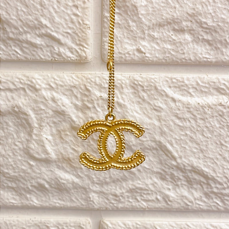 近新平台最低超甜價✨ CHANEL 香奈兒經典麥穗壓紋雙面雙C項鍊/可調節長短鏈毛衣鏈-6