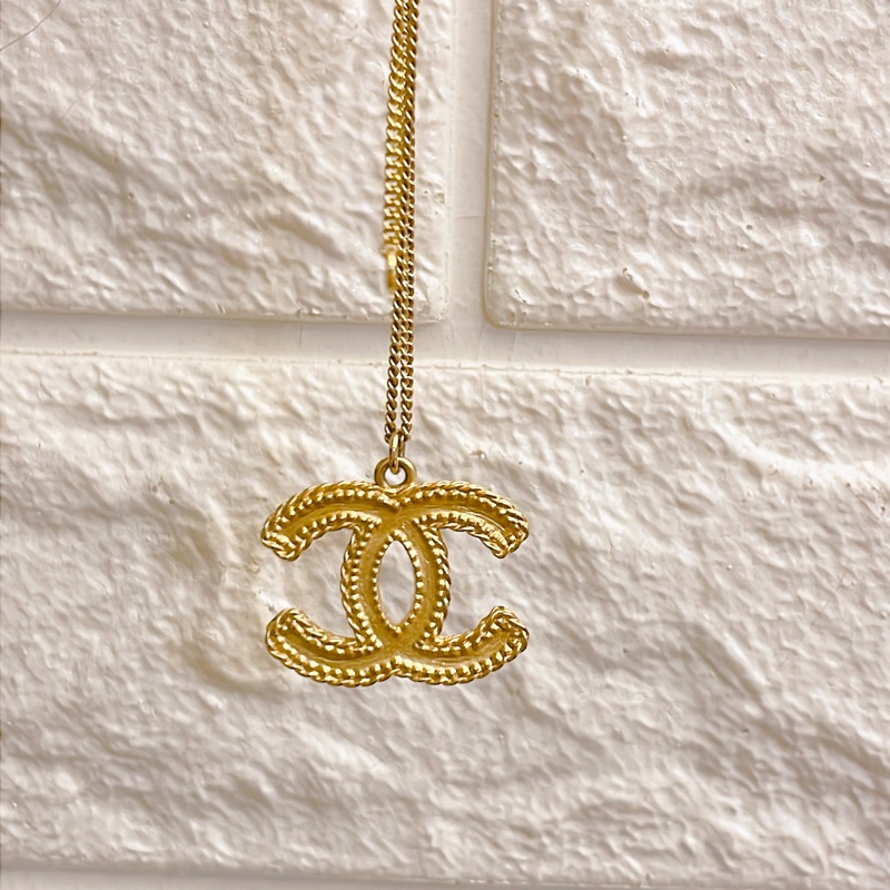 近新平台最低超甜價✨ CHANEL 香奈兒經典麥穗壓紋雙面雙C項鍊/可調節長短鏈毛衣鏈-7