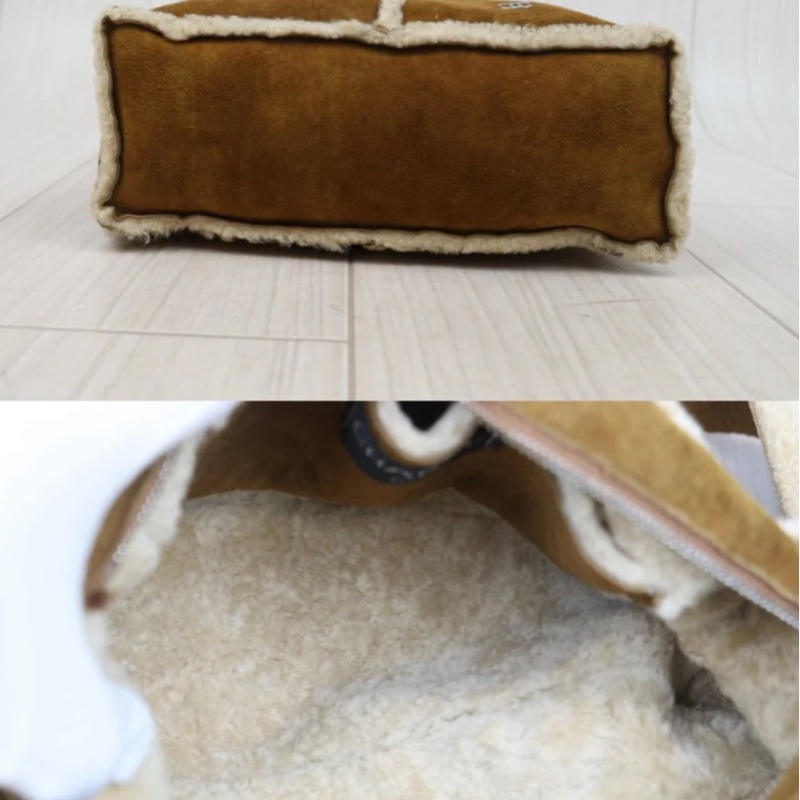 「JL精品代購」9新 Chenal 香奈兒四格羊羔毛毛包🐻-7