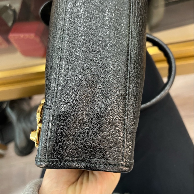 Balenciage 機車包 mini 黑金 底長約23 配件防塵 。-15