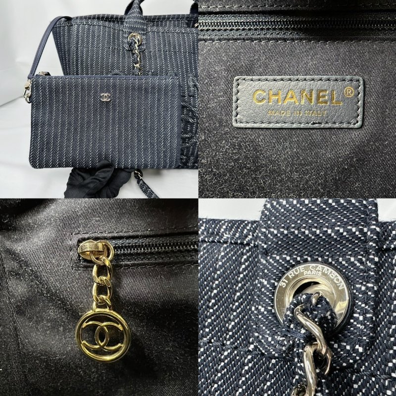 CHANEL 24A新款深藍牛仔沙灘包-7