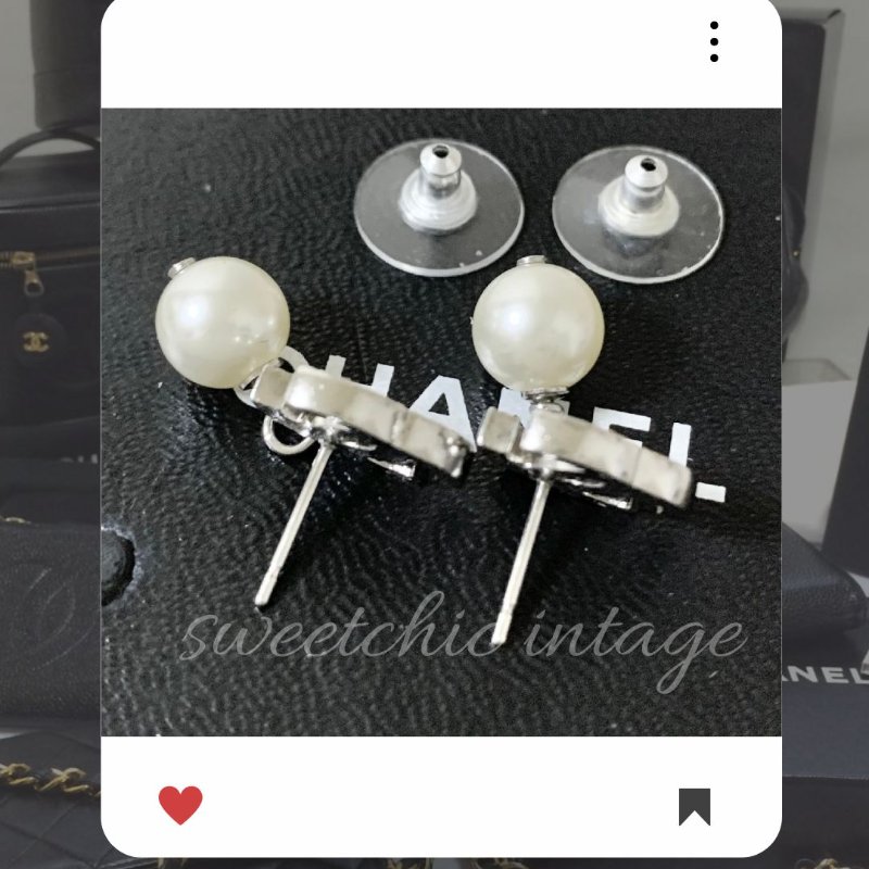 🛍️💖10 月新品上架 🔥 ✨超美新到 !香奈兒 Chanel 銀色 CC 珍珠耳環 🔥 香奈兒熱賣款 香奈兒耳環 CHANEL EARRING-2