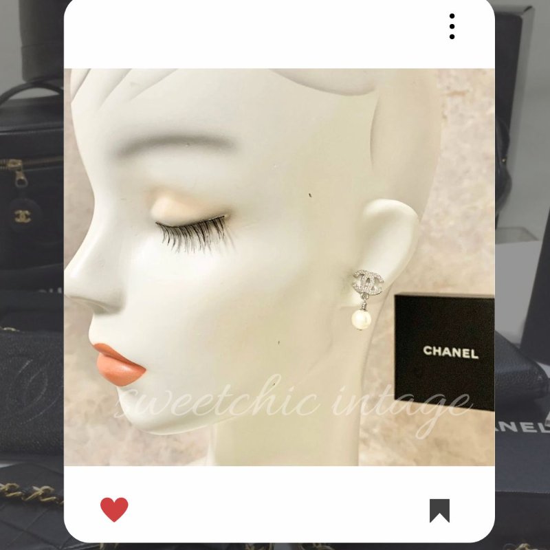 🛍️💖10 月新品上架 🔥 ✨超美新到 !香奈兒 Chanel 銀色 CC 珍珠耳環 🔥 香奈兒熱賣款 香奈兒耳環 CHANEL EARRING-3