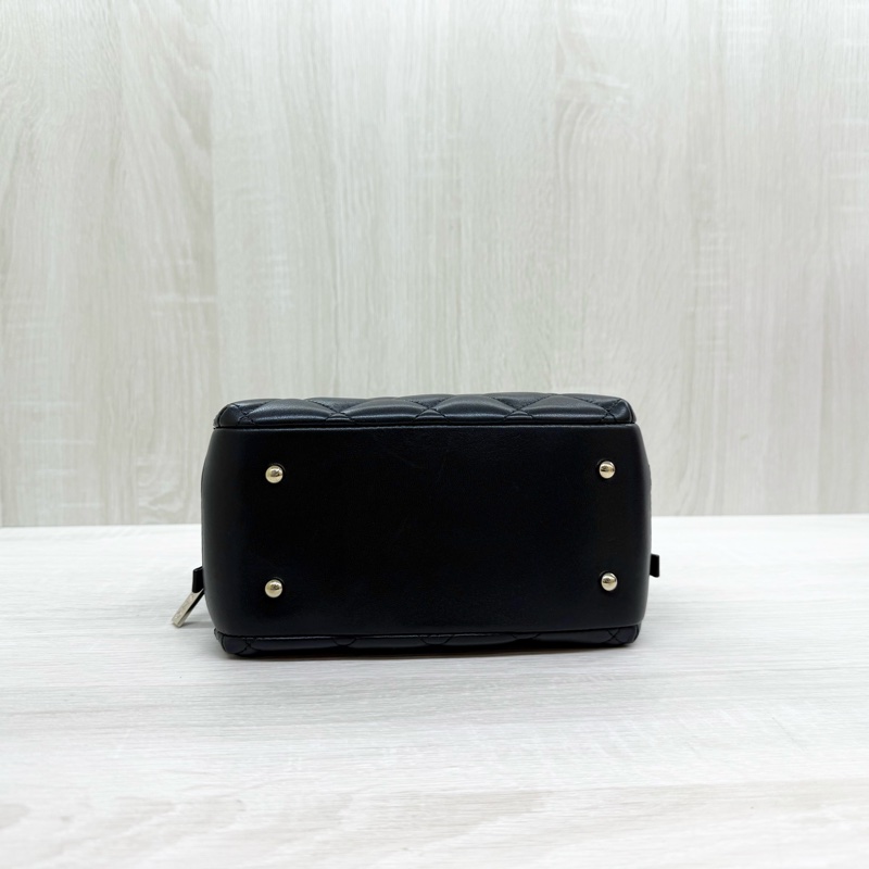 CHANEL黑色羊皮TRENDY CC雙拉鍊相機包AS1627-4