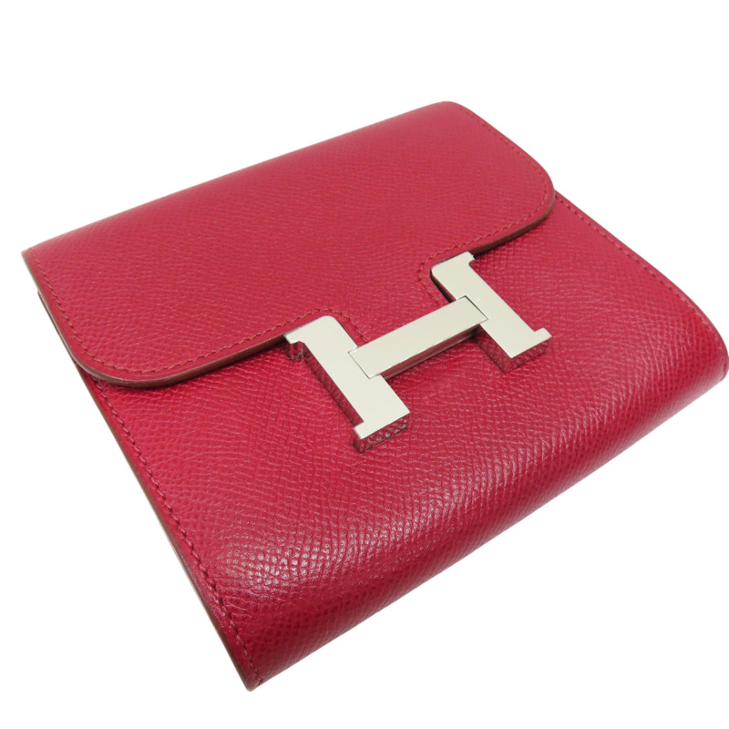紅色 Epsom牛皮 Constance 短夾 口O刻【HERMES 愛馬仕】-2