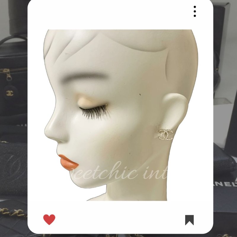 🛍️💖10 月新品上架 🔥 【罕品秒入】 ✨超美新到 !香奈兒 Chanel 金色水鑽耳環 🔥 香奈兒熱賣款 香奈兒耳環 CHANEL EARRING-3