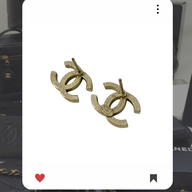 🛍️💖10 月新品上架 🔥 【罕品秒入】 ✨超美新到 !香奈兒 Chanel 金色水鑽耳環 🔥 香奈兒熱賣款 香奈兒耳環 CHANEL EARRING-8