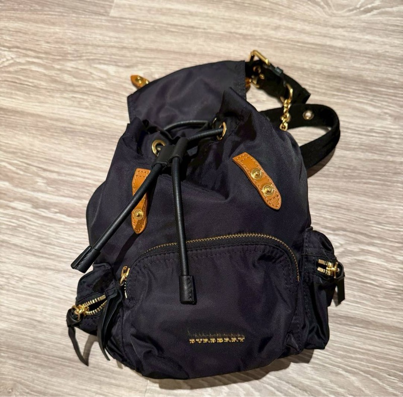 Burberry rucksack 黑金 mini 尼龍 後背包 雙肩包 手提包 肩背包-11