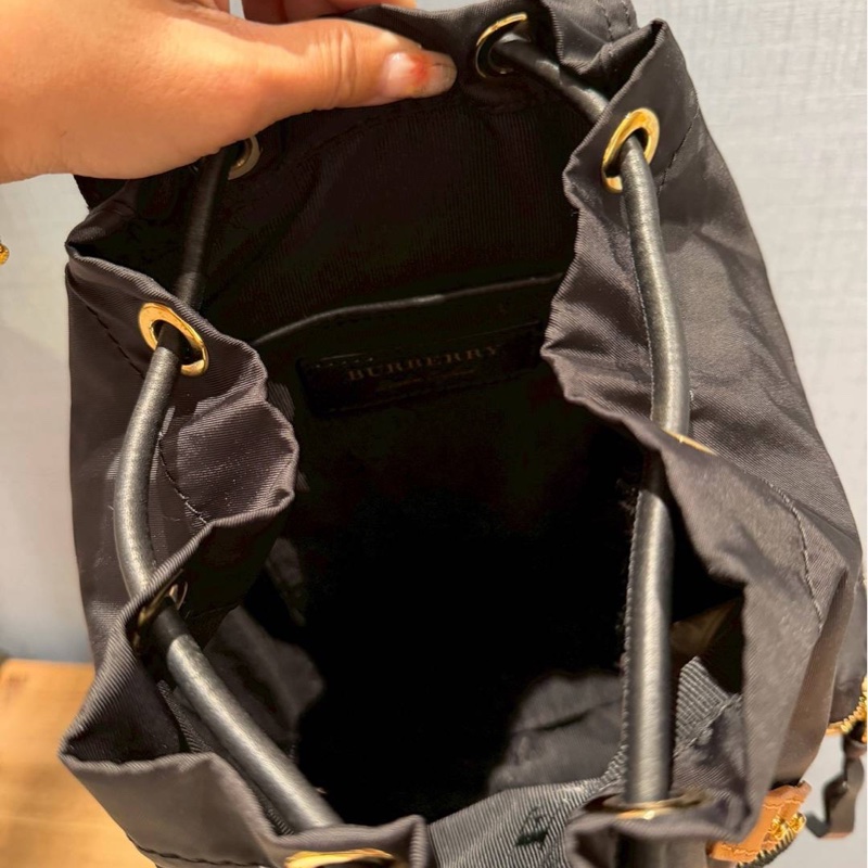 Burberry rucksack 黑金 mini 尼龍 後背包 雙肩包 手提包 肩背包-15