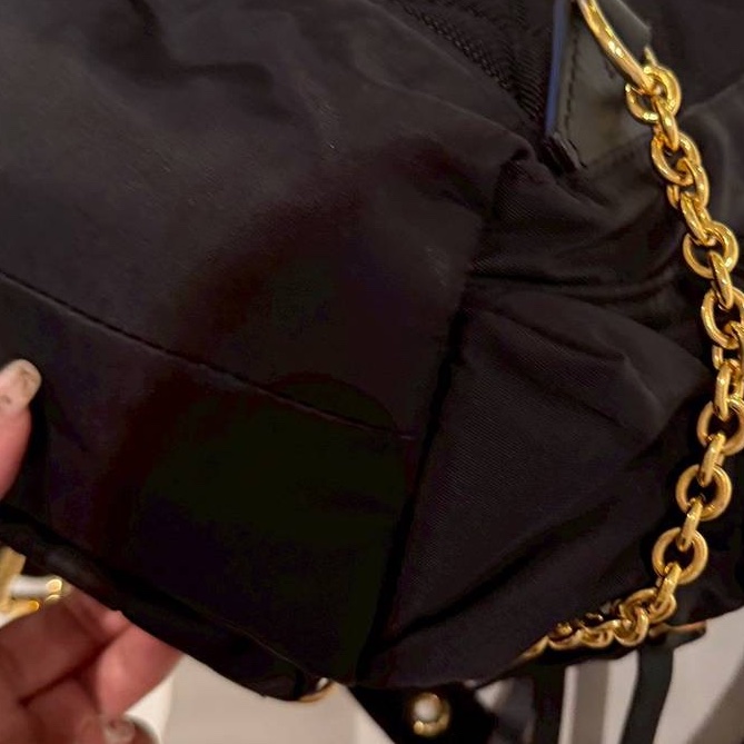 Burberry rucksack 黑金 mini 尼龍 後背包 雙肩包 手提包 肩背包-20