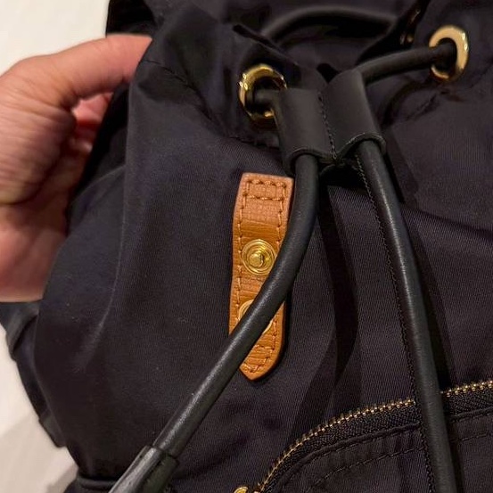Burberry rucksack 黑金 mini 尼龍 後背包 雙肩包 手提包 肩背包-22