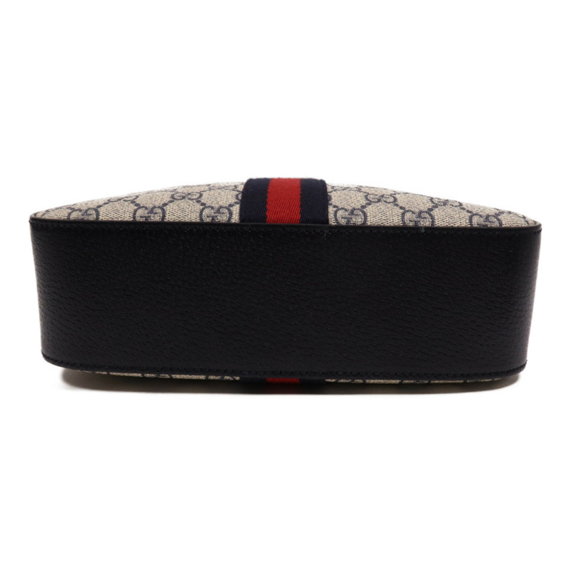 GUCCI 塗層帆布Shoulder Bag銀扣肩背袋-3