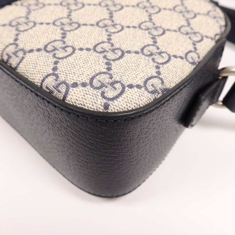 GUCCI 塗層帆布Shoulder Bag銀扣肩背袋-6