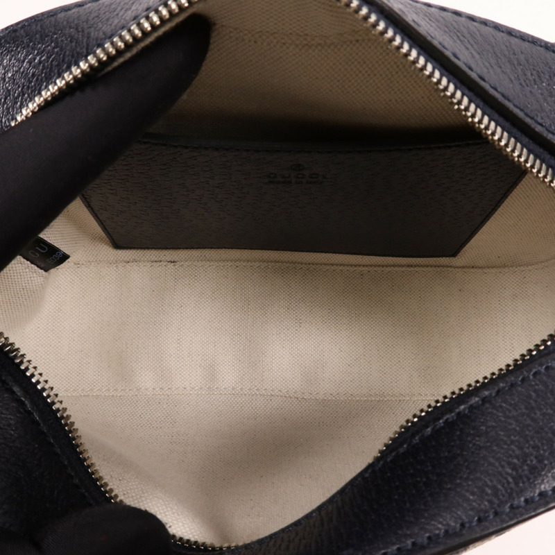 GUCCI 塗層帆布Shoulder Bag銀扣肩背袋-9
