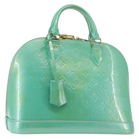 LOUIS VUITTON Monogram Vernis Alma PM 包 Tyu Luco Words M91694 LV Auth 144106