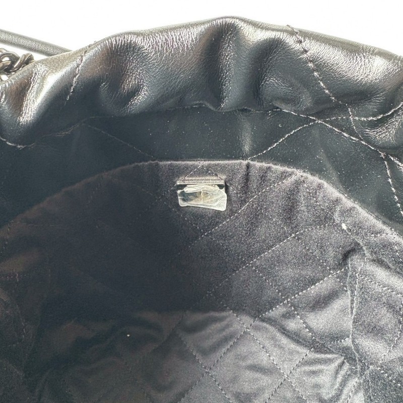 Chanel so black 黑皮黑鍊帶 mini 22包-18