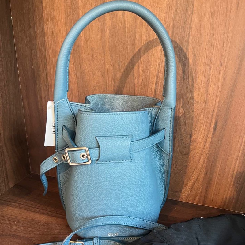 celine藍色 bigbag mini水桶單肩包,牛皮,尺寸:15*15*20-0