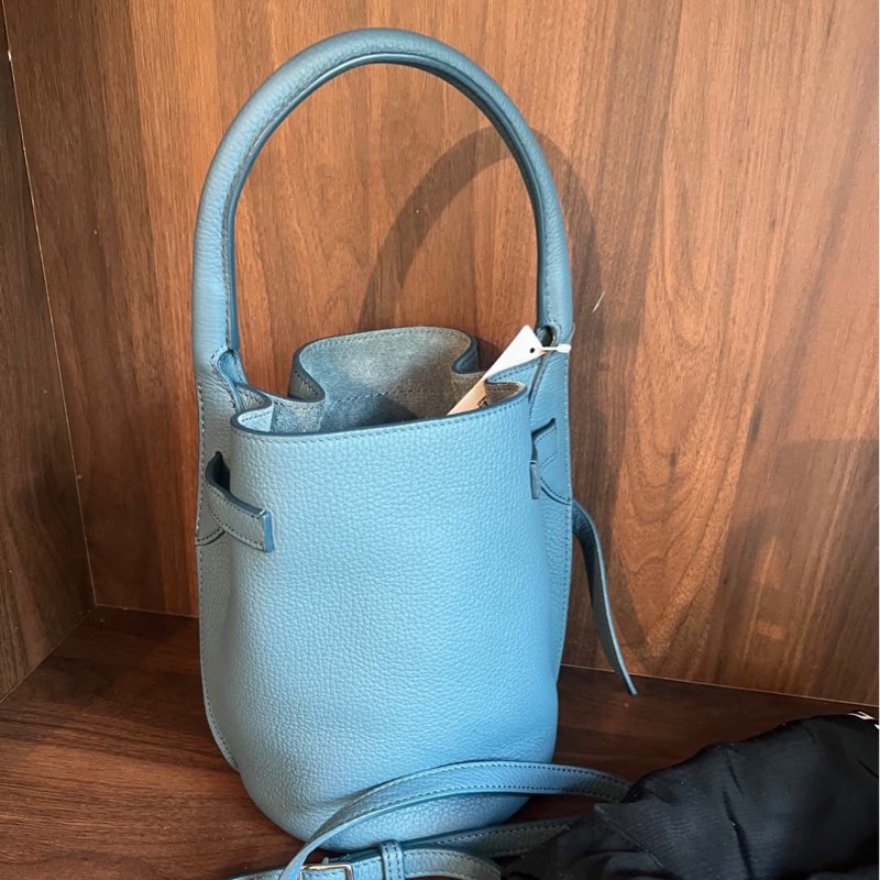 celine藍色 bigbag mini水桶單肩包,牛皮,尺寸:15*15*20-1
