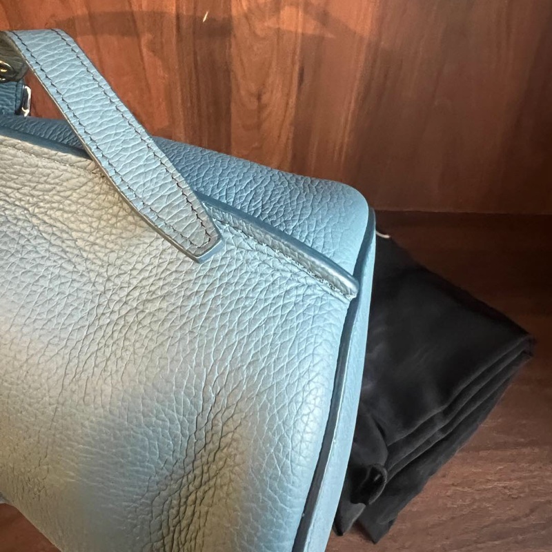 celine藍色 bigbag mini水桶單肩包,牛皮,尺寸:15*15*20-3