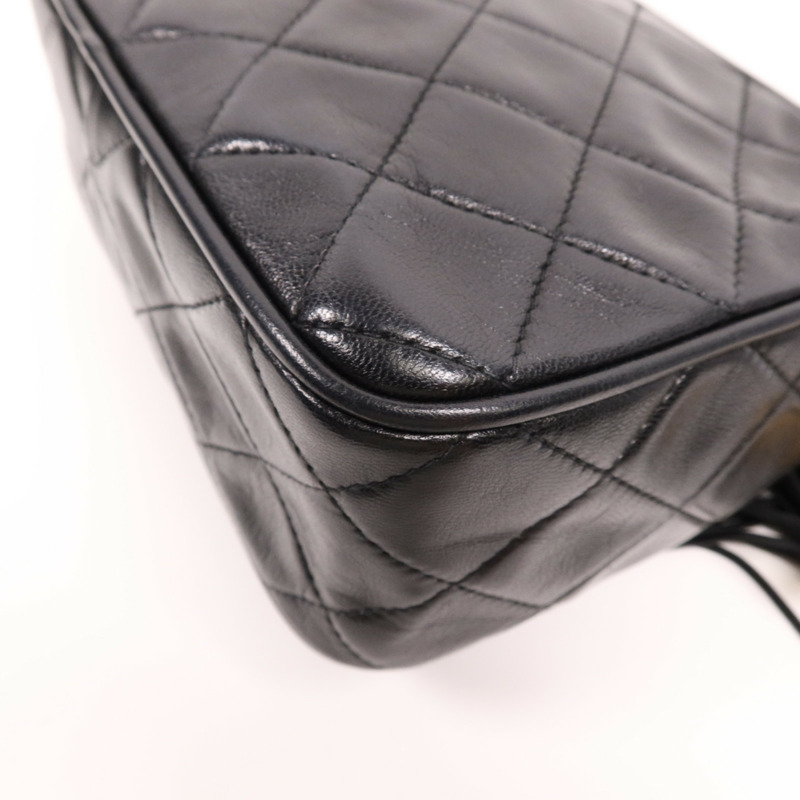 CHANEL 羊皮皮革Chain Shoulder金扣鏈帶肩背袋-6