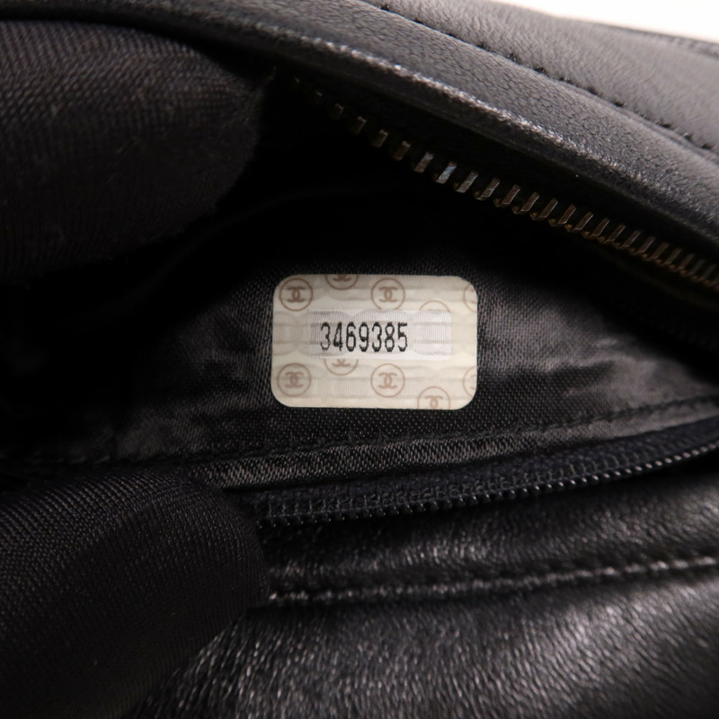 CHANEL 羊皮皮革Chain Shoulder金扣鏈帶肩背袋-11