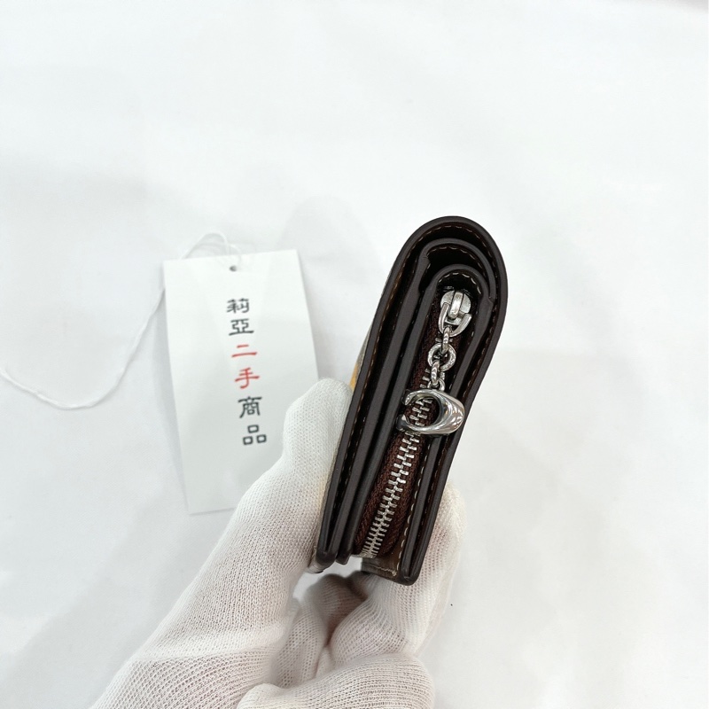 莉亞精品♡Coach 對開短夾 香蕉 二手-5