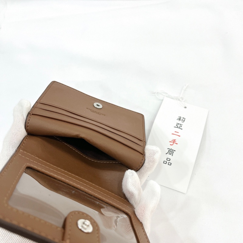 莉亞精品♡Coach 對開短夾 香蕉 二手-13