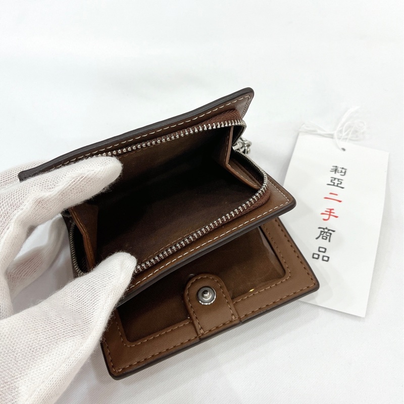 莉亞精品♡Coach 對開短夾 香蕉 二手-14