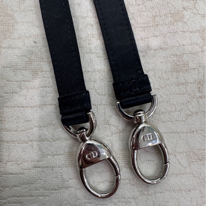 🍁Dior迪奥黑色丝绸水钻缎面三格戴妃 尺寸17*15*7cm 公价40000-13