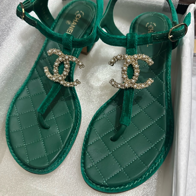 CHANEL 低跟涼鞋👡 37-1