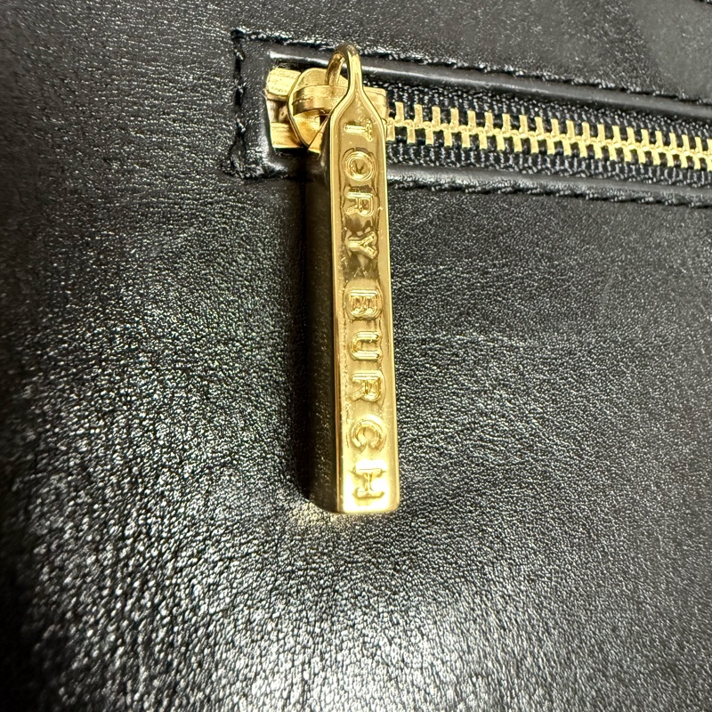 Tory Burch黑金牛皮鏈條包斜背包-4