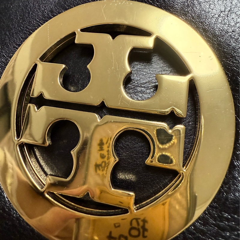 Tory Burch黑金牛皮鏈條包斜背包-29