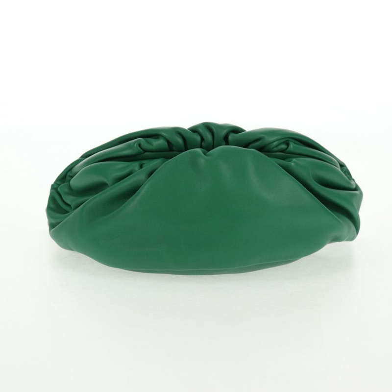 【日本直送】BOTTEGA VENETA 鏈條手拿包 皮革 綠銀 正品 143261M-4