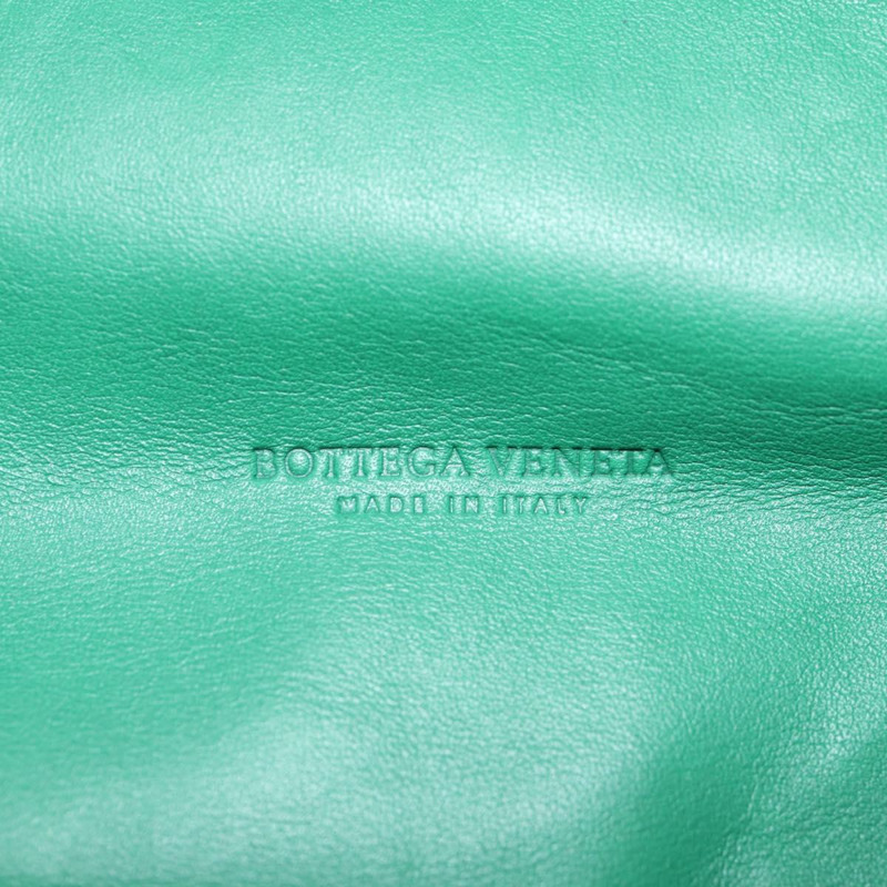 【日本直送】BOTTEGA VENETA 鏈條手拿包 皮革 綠銀 正品 143261M-19