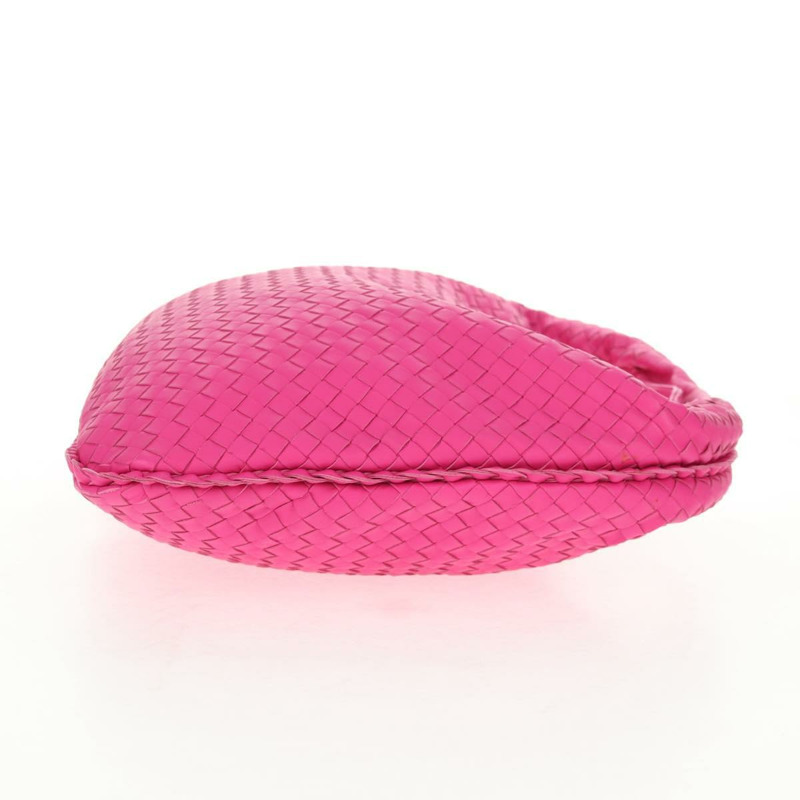【日本直送】BOTTEGA VENETA INTRECCIATO Hobo 肩背包 皮革 粉紅色 銀色 正品 143824V-3