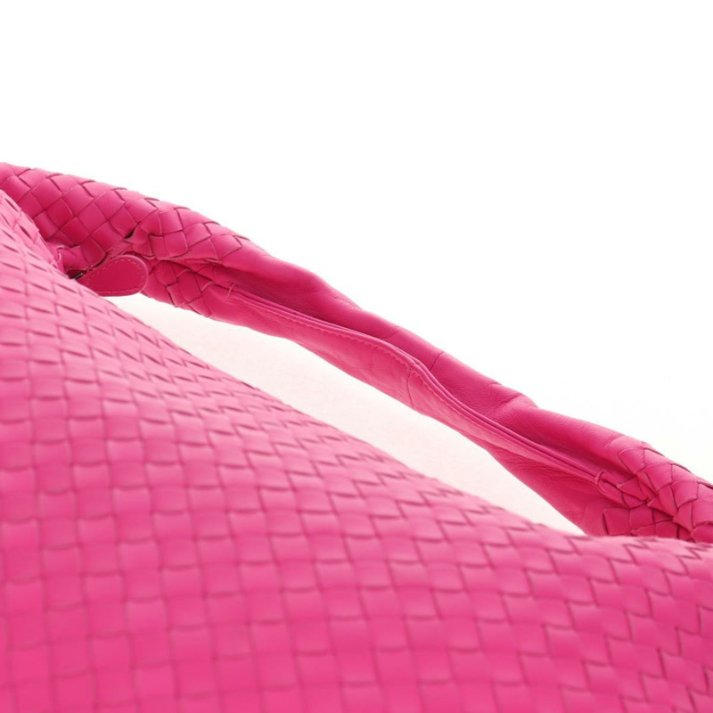 【日本直送】BOTTEGA VENETA INTRECCIATO Hobo 肩背包 皮革 粉紅色 銀色 正品 143824V-13