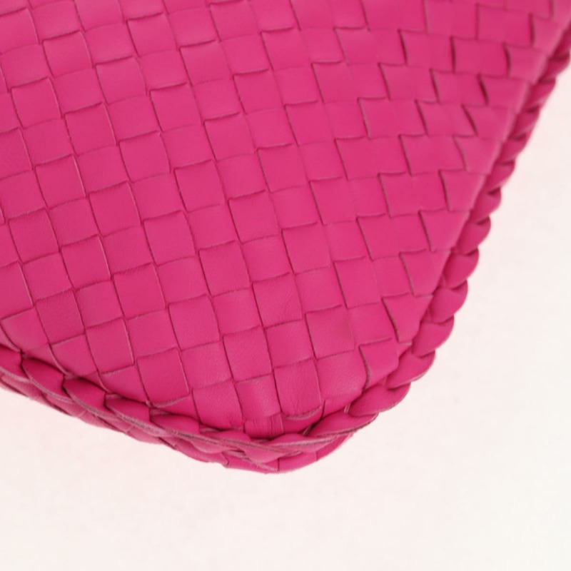 【日本直送】BOTTEGA VENETA INTRECCIATO Hobo 肩背包 皮革 粉紅色 銀色 正品 143824V-15