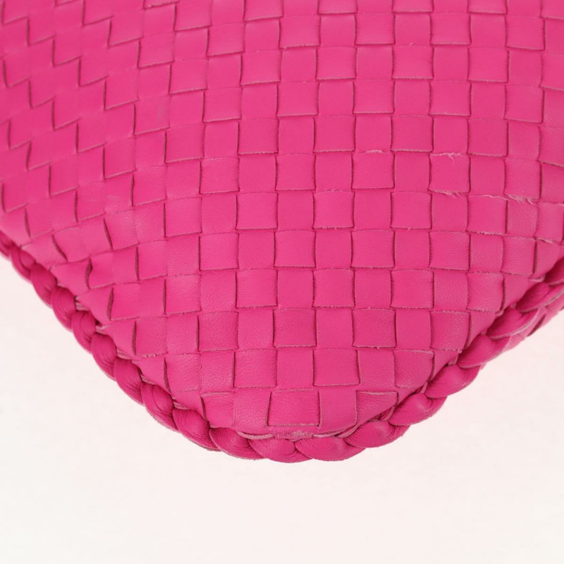 【日本直送】BOTTEGA VENETA INTRECCIATO Hobo 肩背包 皮革 粉紅色 銀色 正品 143824V-16