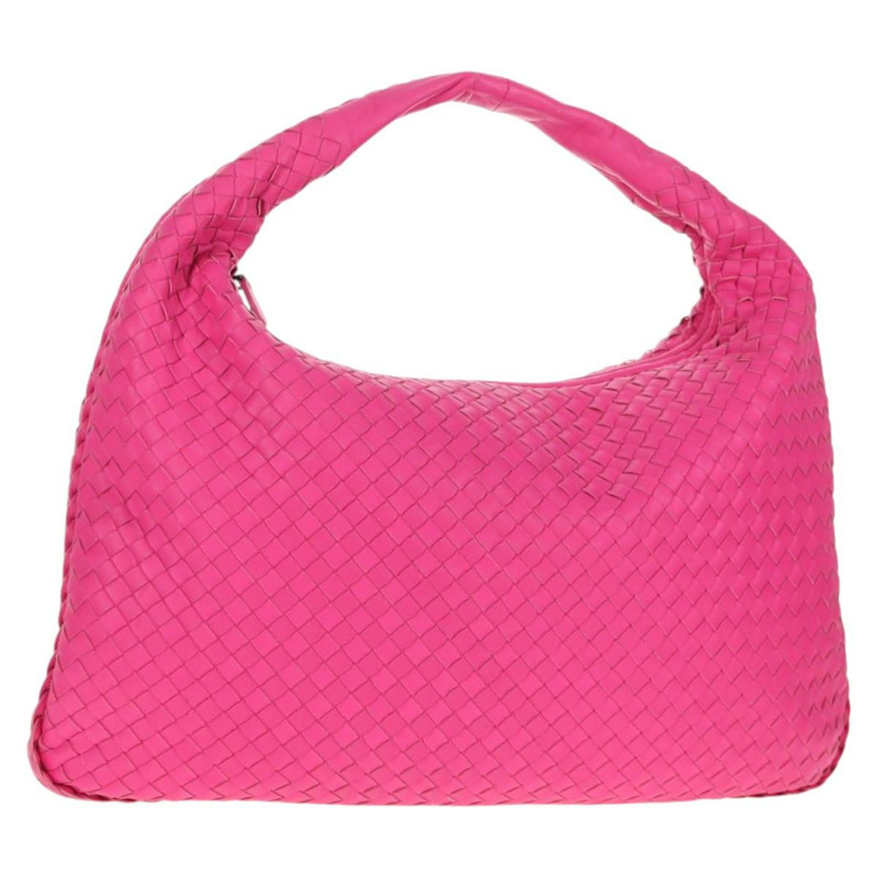 【日本直送】BOTTEGA VENETA INTRECCIATO Hobo 肩背包 皮革 粉紅色 銀色 正品 143823V-0