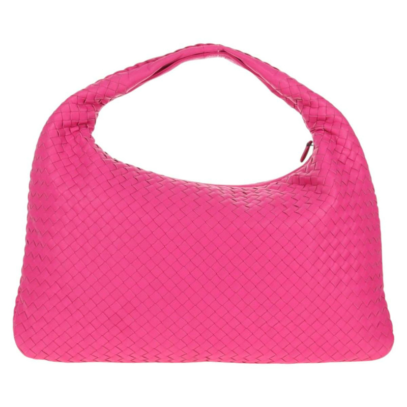 【日本直送】BOTTEGA VENETA INTRECCIATO Hobo 肩背包 皮革 粉紅色 銀色 正品 143823V-1