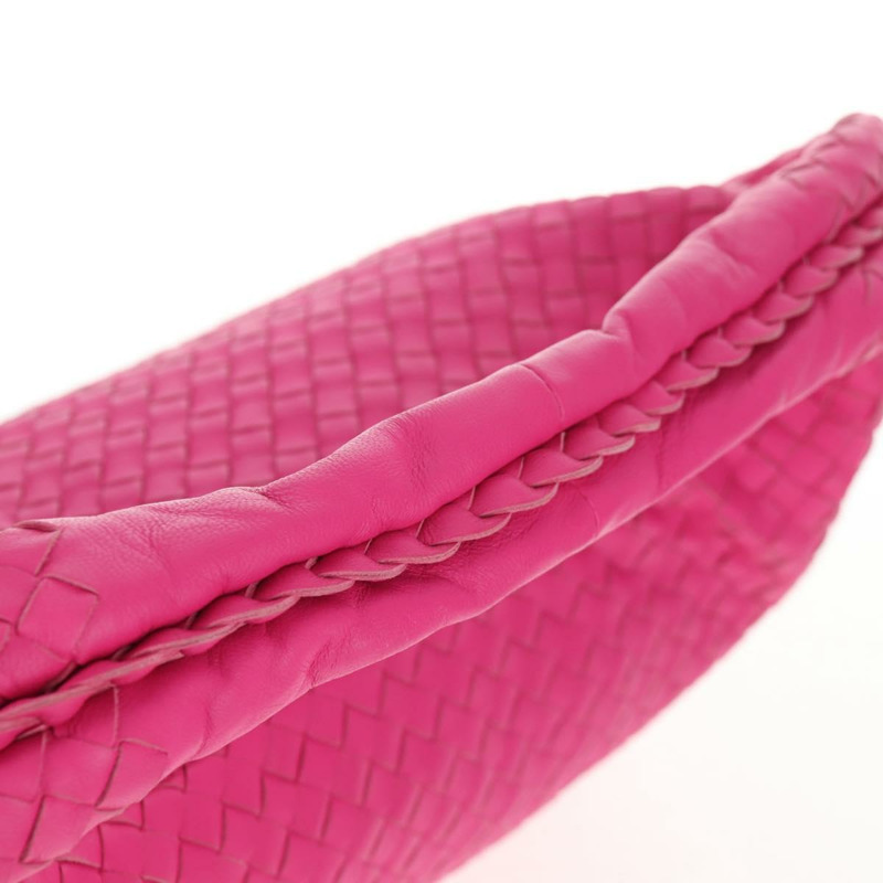 【日本直送】BOTTEGA VENETA INTRECCIATO Hobo 肩背包 皮革 粉紅色 銀色 正品 143823V-7