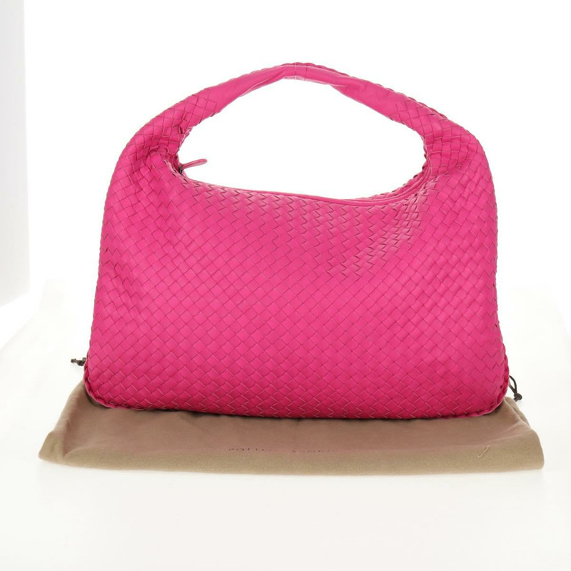 【日本直送】BOTTEGA VENETA INTRECCIATO Hobo 肩背包 皮革 粉紅色 銀色 正品 143823V-11